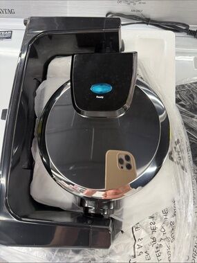 Abella Black and Chrome Rotating Waffle Maker